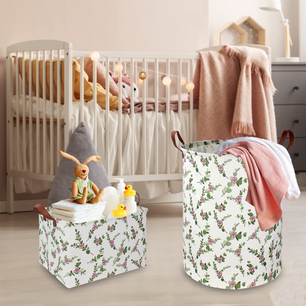 Ntaohamper Large Round Canvas Linen Laundry Hamper,Waterproof Storage Bin For Toys,Books,Clothes,Pets, Laundry Basket, Gift Bask