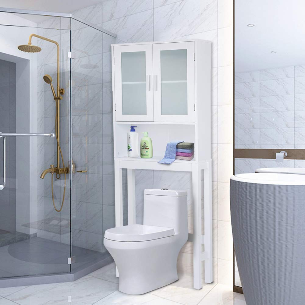 Bestcomfort Wooden Over The Toilet Cabinet Storage, Bathroom Organizer Over Toilet Storage, Above The Toilet Space Saver Cabinet (22.5' X 7.5' X 61')