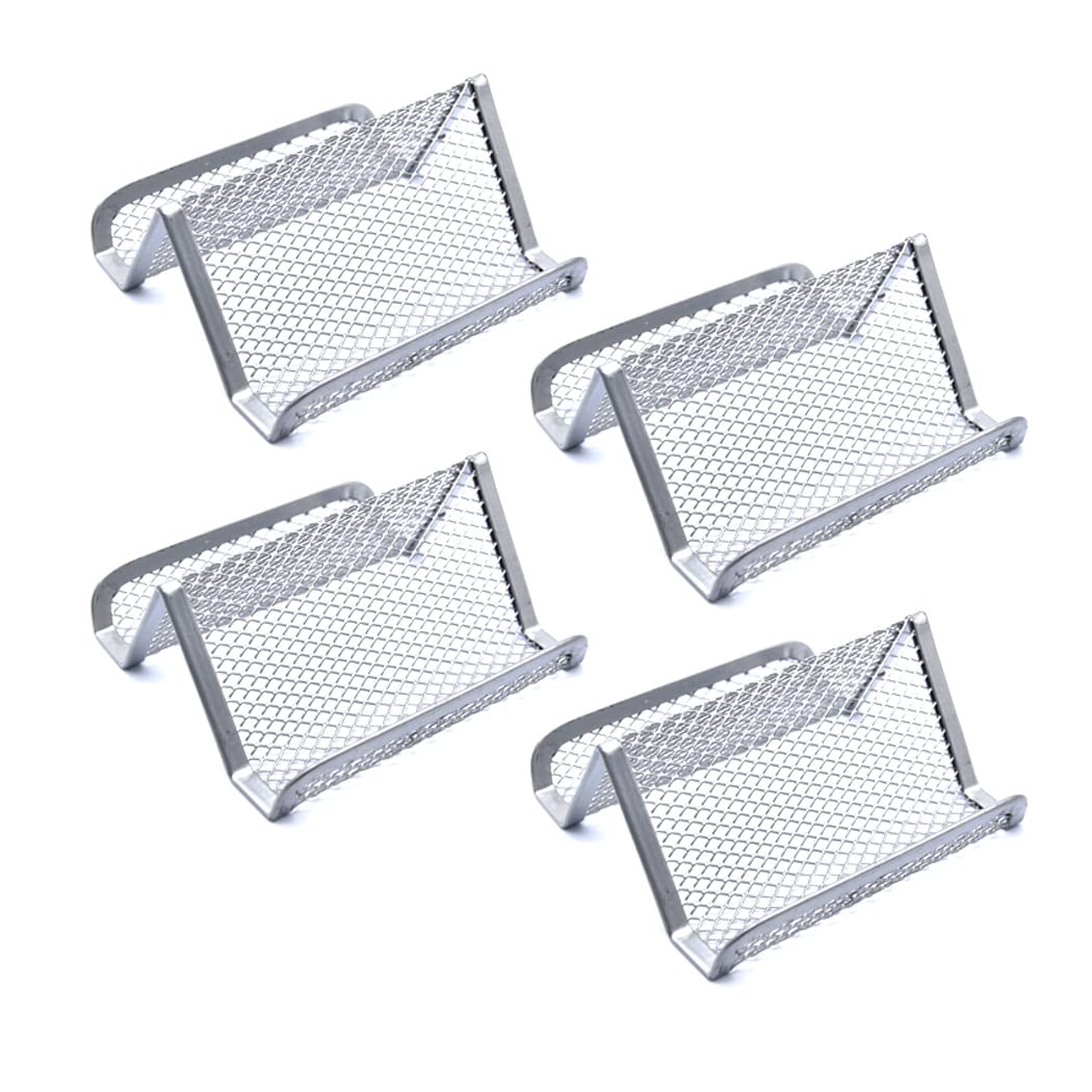 Hoshen Metal Mesh Business Card Holder, Desk Business Card Holder, Business Card Display Stand For Desk Office Business Card Dis