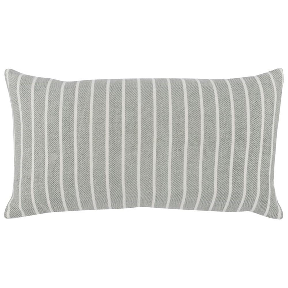 Kosas Home Lake 14X26 Transitional Linen Fabric Throw Pillow In Gray/White