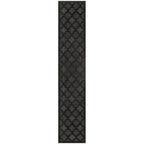 Nourison Easy Care Indoor/Outdoor Charcoal Black 2'2' X 12' Area -Rug, Easy -Cleaning, Non Shedding, Bed Room, Living Room, Dining Room, Backyard, Deck, Patio (2X12)