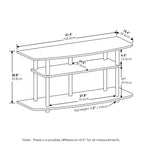 Furinno Frans Turn-N-Tube Tv Stand For Tv Size Up To 43 Inch, 3-Tier, White Oak