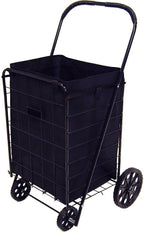 Primetrendz Folding Shopping Cart Liner Insert With Top Lid Cover In Black (Liner Cover Only).