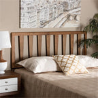 Baxton Studio Duncan Modern and Contemporary Ash Walnut Finished Wood King Size Headboard