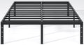 New Jeto Metal Bed Frame,Full Size Bed Frame With Storage Space,Heavy Duty Sturdy Mattress Foundation,Easy Assembly,No Box Spring Needed, Black,12 Inch,Full
