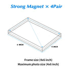 Juoifip Acrylic Picture Frame 4X6 Inch 5 Pack,Clear Magnetic Photo Frames,Double Side Freestanding Pic Frame For Desktop Display