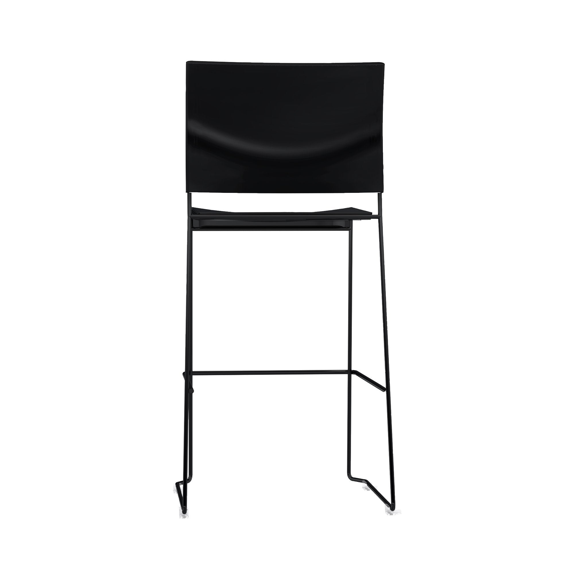Safco Products 4273BB Currant Bistro-Height Chair, Set of 2, Plastic Seat, Black Frame, Black