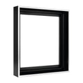 MCS Canvas Float Frames 12x12 Frame, Black & Silver Square Frame for Finished Canvases, Vertical & Horizontal Wall Hanging Frame