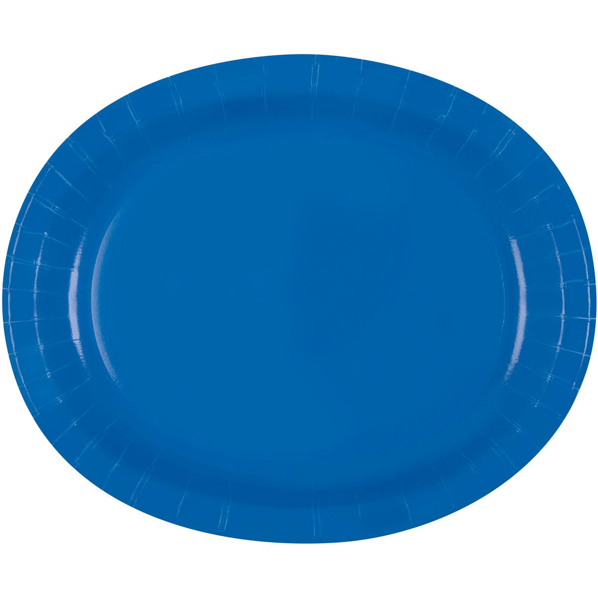 Royal Blue Solid Oval Plates - (Pack of 8) - Uniquely Elegant & Durable Tableware - Perfect for Holidays, Events, and Celebratio