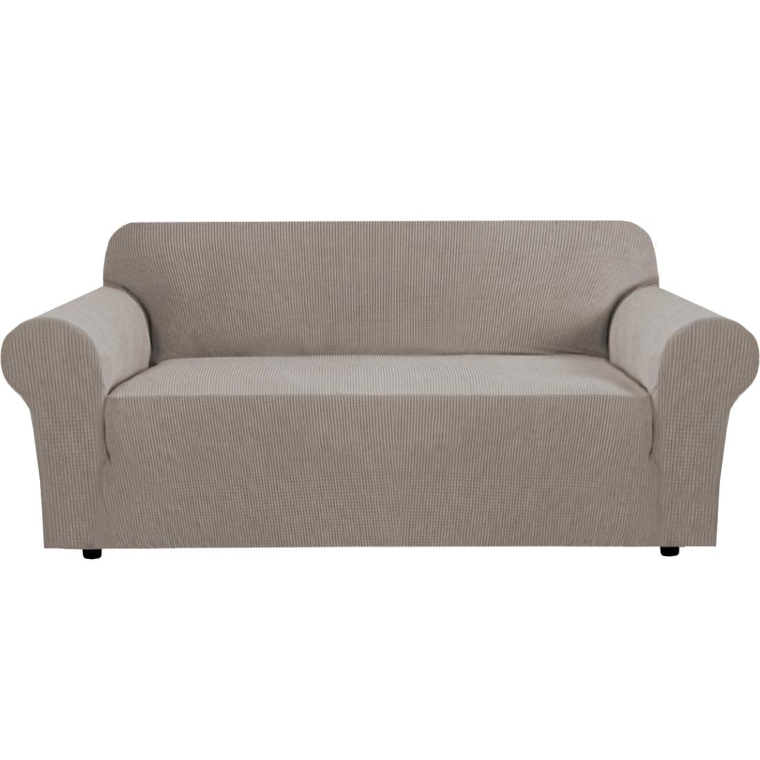 H.Versailtex Stretch Sofa Covers For 3 Cushion Couch Slip Covers For Sofas/Couches Feature Thick Checked Jacquard Fabric With El