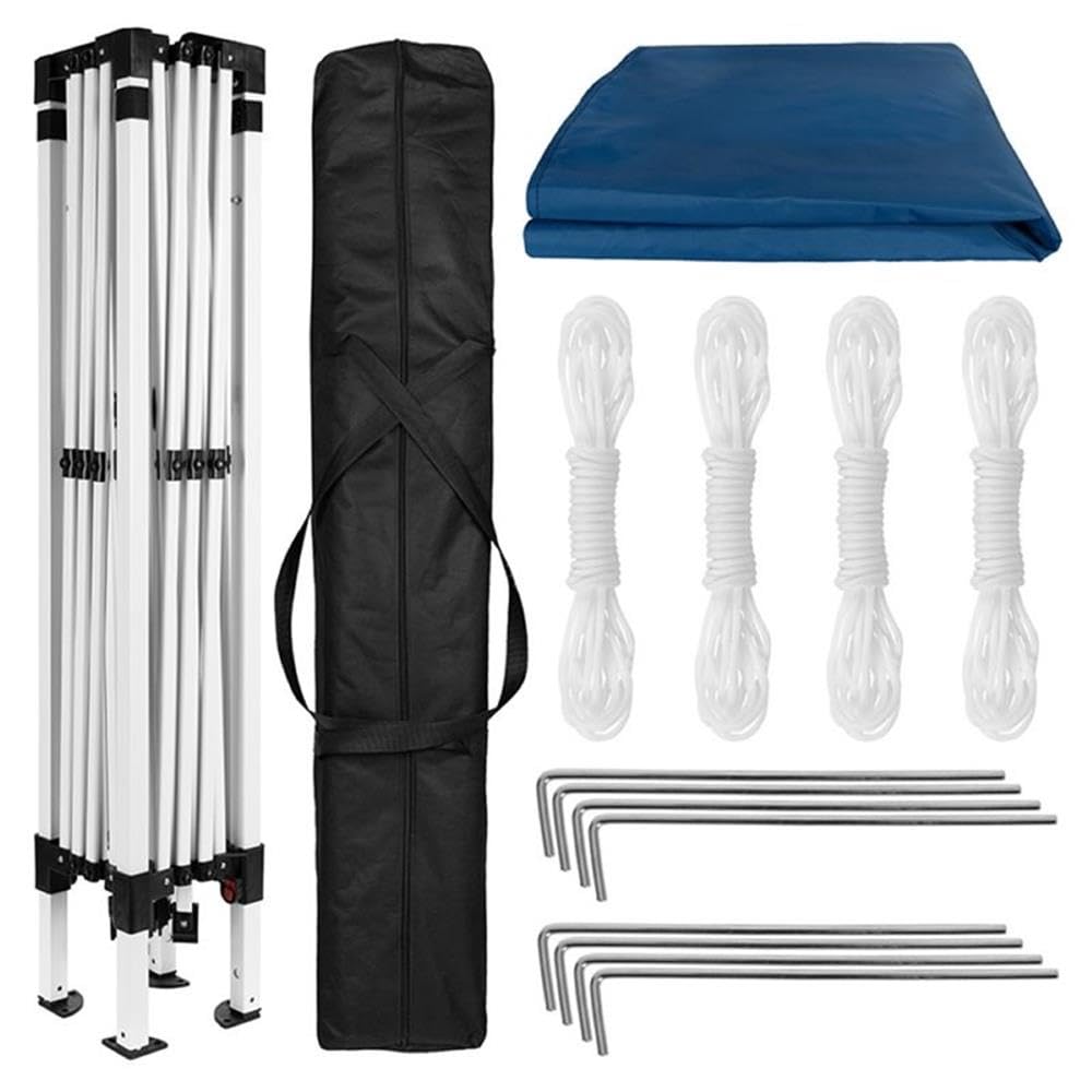 Flash Furniture Harris 10'X10' Blue Outdoor Pop Up Event Slanted Leg Canopy Tent With Carry Bag