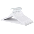 Amazon Basics Wood Suit Clothes Hangers - White, 20-Pack