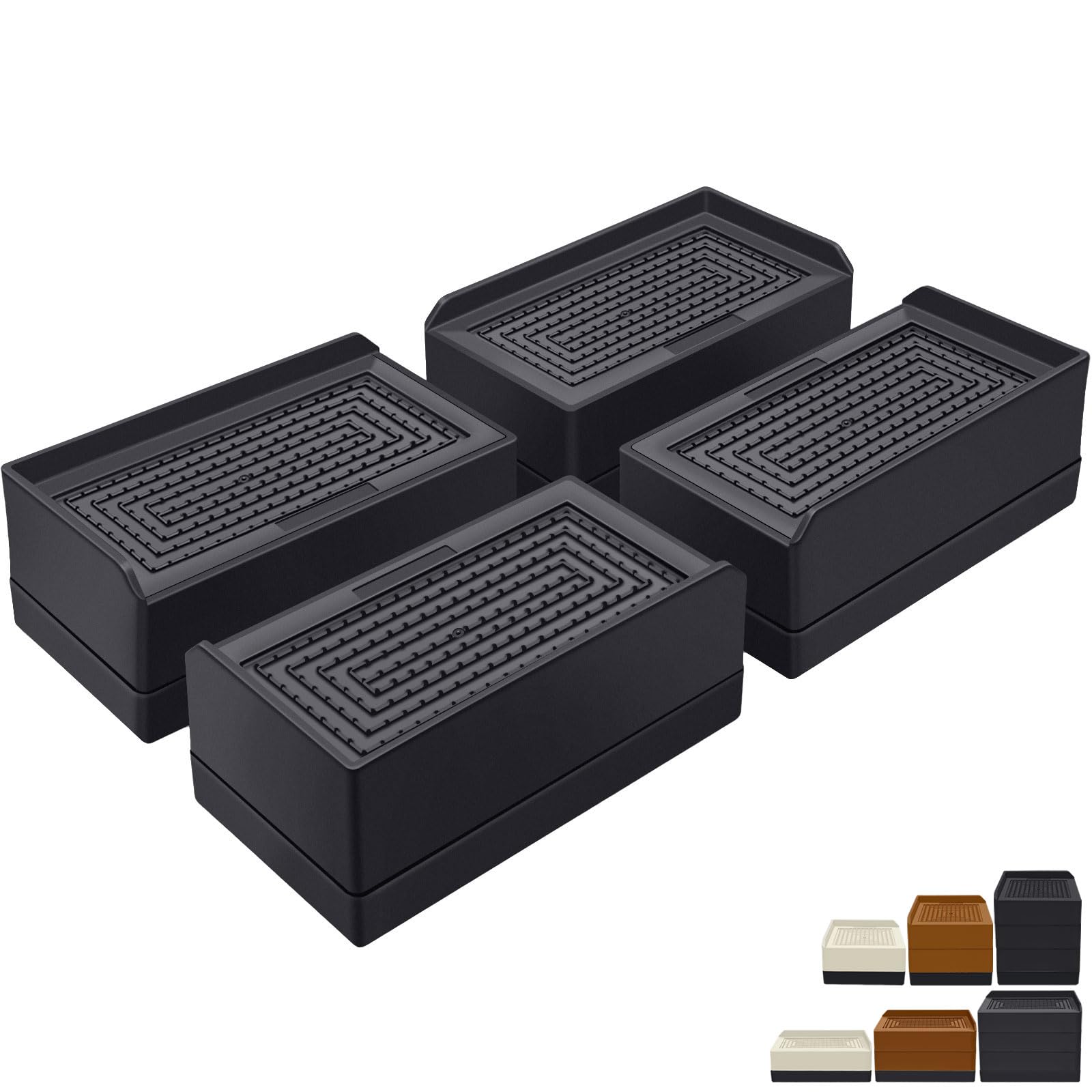 Annkut 1.5 Inch Furniture Risers, Rectangle Adjustable Risers Blocks F ...