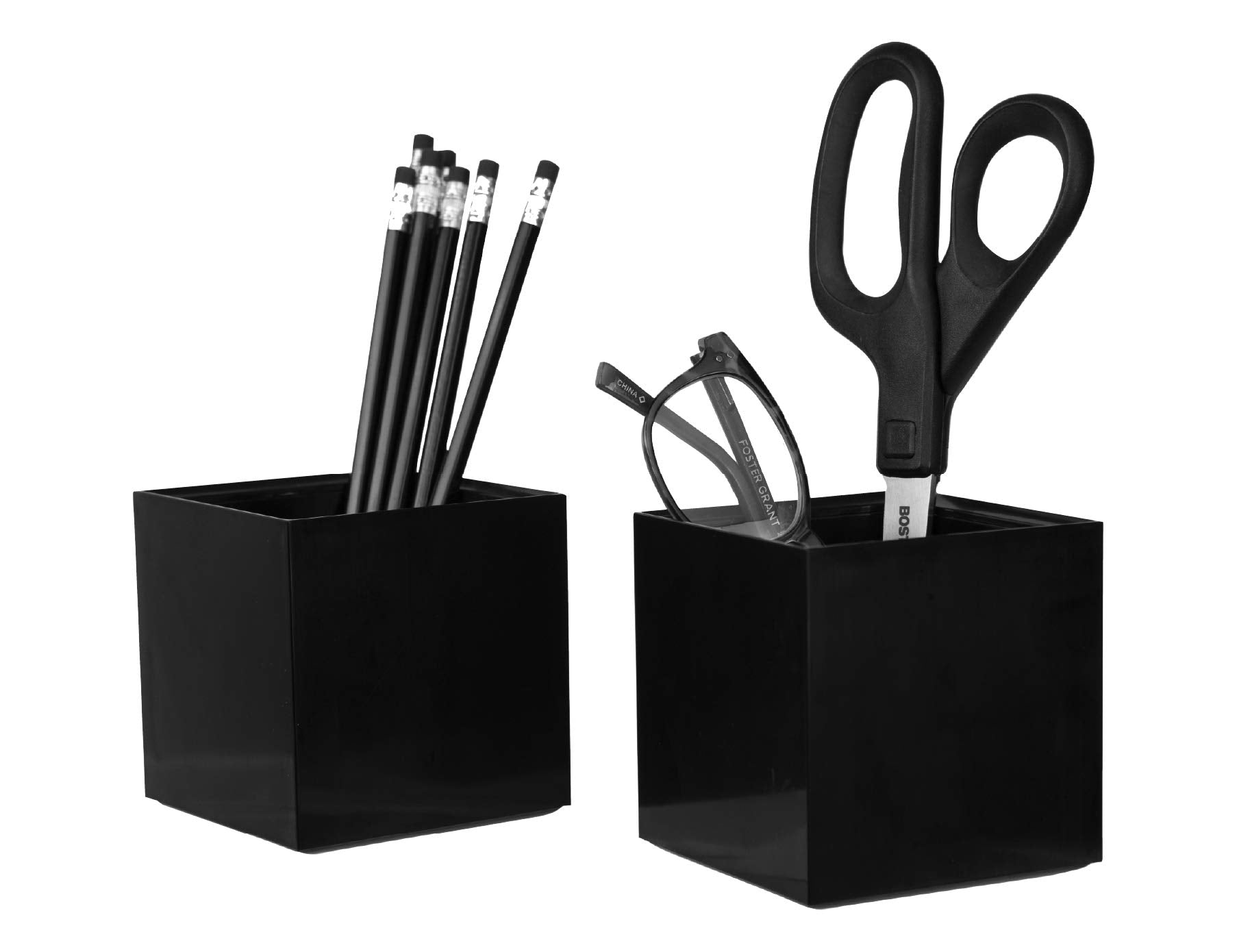 Bostitch Office Konnect Pencil Cup Desk Organizer, Pen Cup, 2-Pack, Black