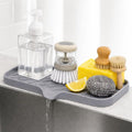 Akshnsi Silicone Kitchen Sink Tray Caddy Organiser, Grey, 24X15 Cm
