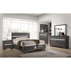Best Quality Furniture Dav-Ns Nightstand, Wood Gray