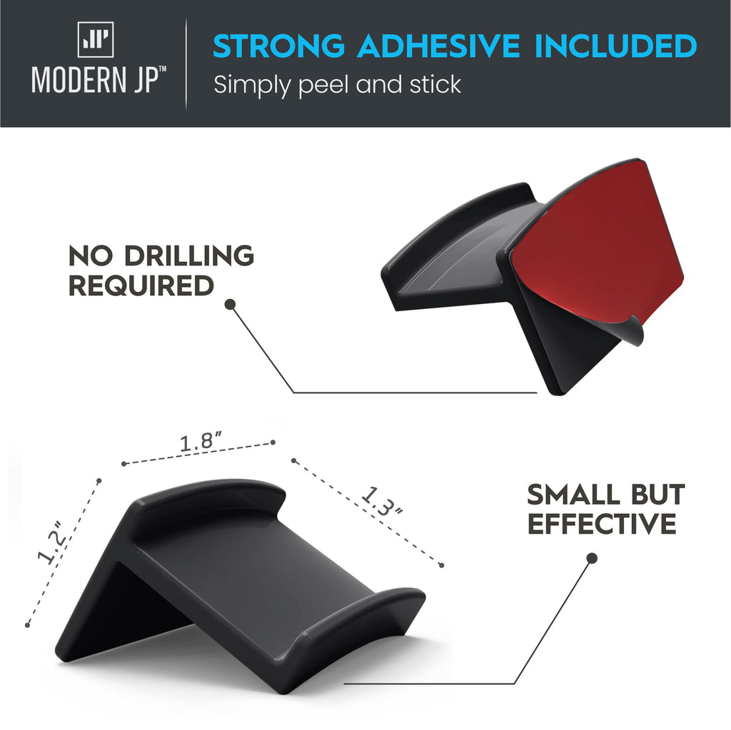 Modern Jp Adhesive Hat Hooks For Wall (8-Pack) - Minimalist Hat Rack Design, No Drilling, Strong Hold Hat Hangers - Usa Patented