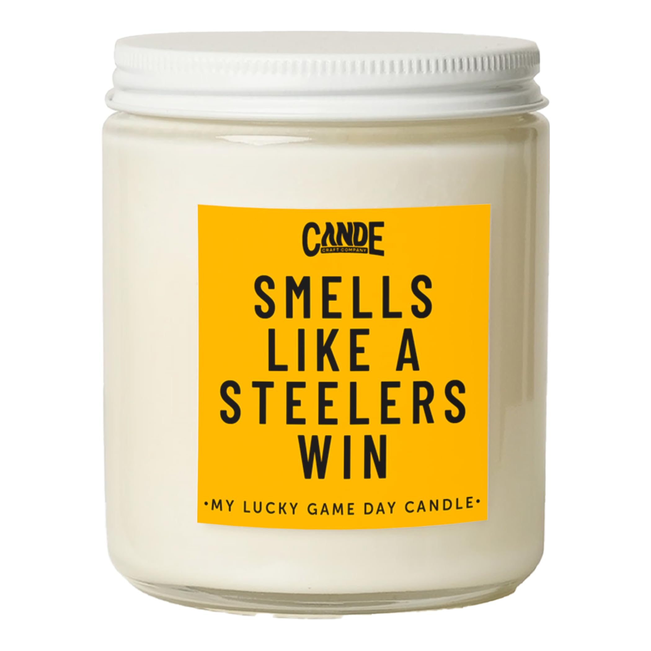 CE Craft - Smells Like A Steelers Win Candle - Football Themed Candle, Gift for Dad, Gift for Son, Football Gift, Steelers Theme