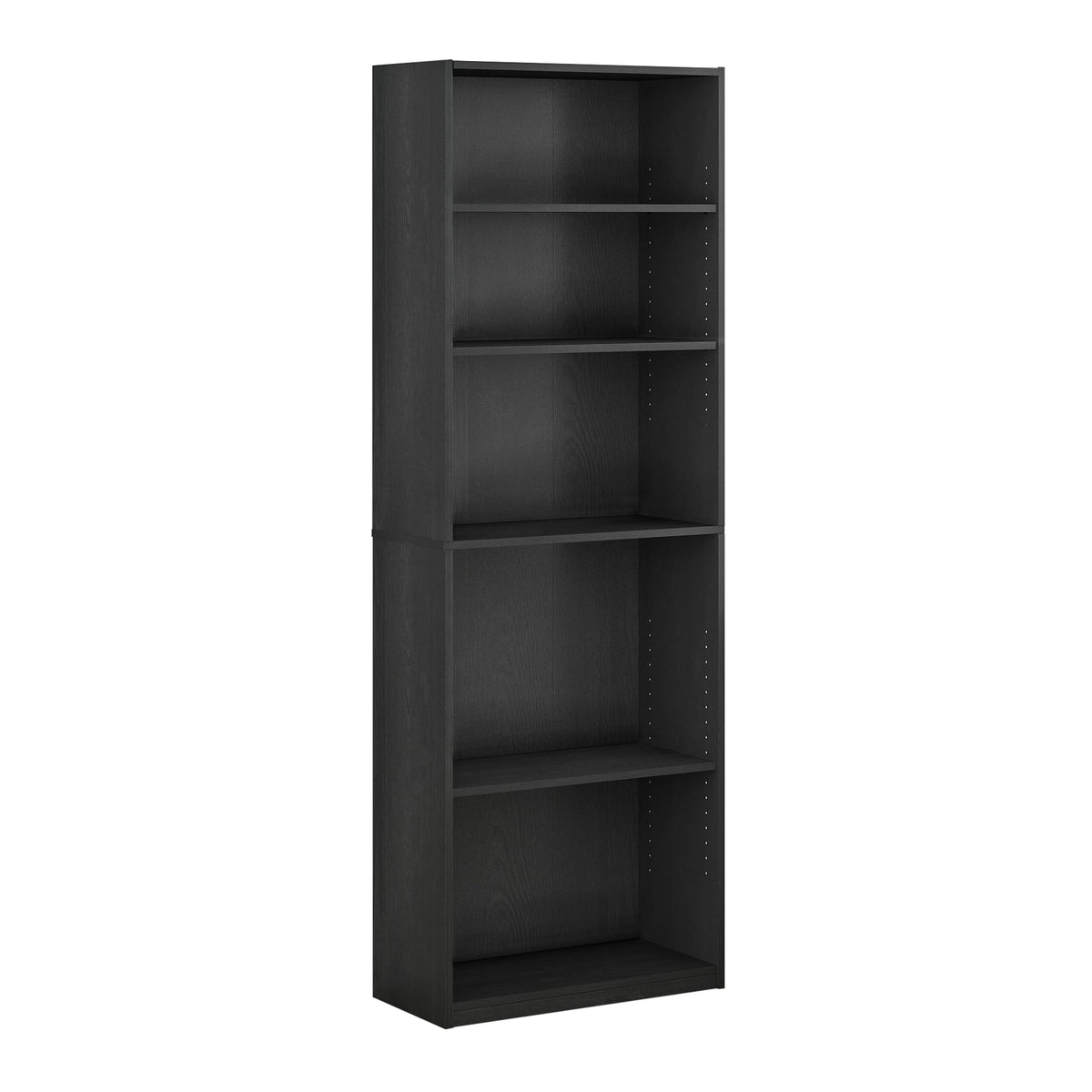 Furinno Jaya Simply Home 5-Shelf Bookcase, 5-Tier, Black