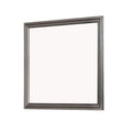 Benjara Wooden Frame Mirror With Mounting Hardware, Gray And Silver