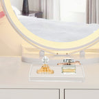 Bigfety Acrylic Bathroom Tray For Counter, Handmade Clear Trays Sturdy Organizer For Cup, Sponge, Soap, Plant (Medium, Clear)