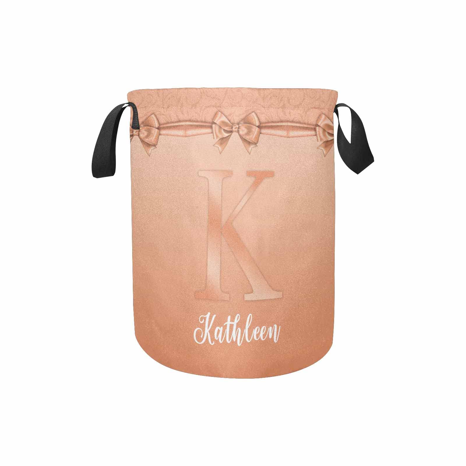 Personalized Bow tie Laundry Basket Name Foldable Organizer Laundry Hamper with Handle Gift Baskets for Bathroom Bedroom Living 