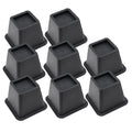 Bed Risers 4 Inch Heavy Duty, Square Furniture Frame Lift For Couch, Chair, Desk, Sofa And Bunk Bedpost, Set Of 8