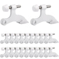 Obtanim 20 Pack Hinge Pin Door Stopper Heavy Duty Metal Adjustable Door Stops With Rubber Bumper Tips (White)
