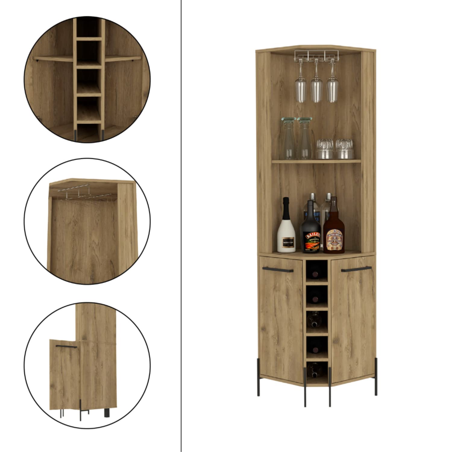 Bosnia Corner Bar Cabinet