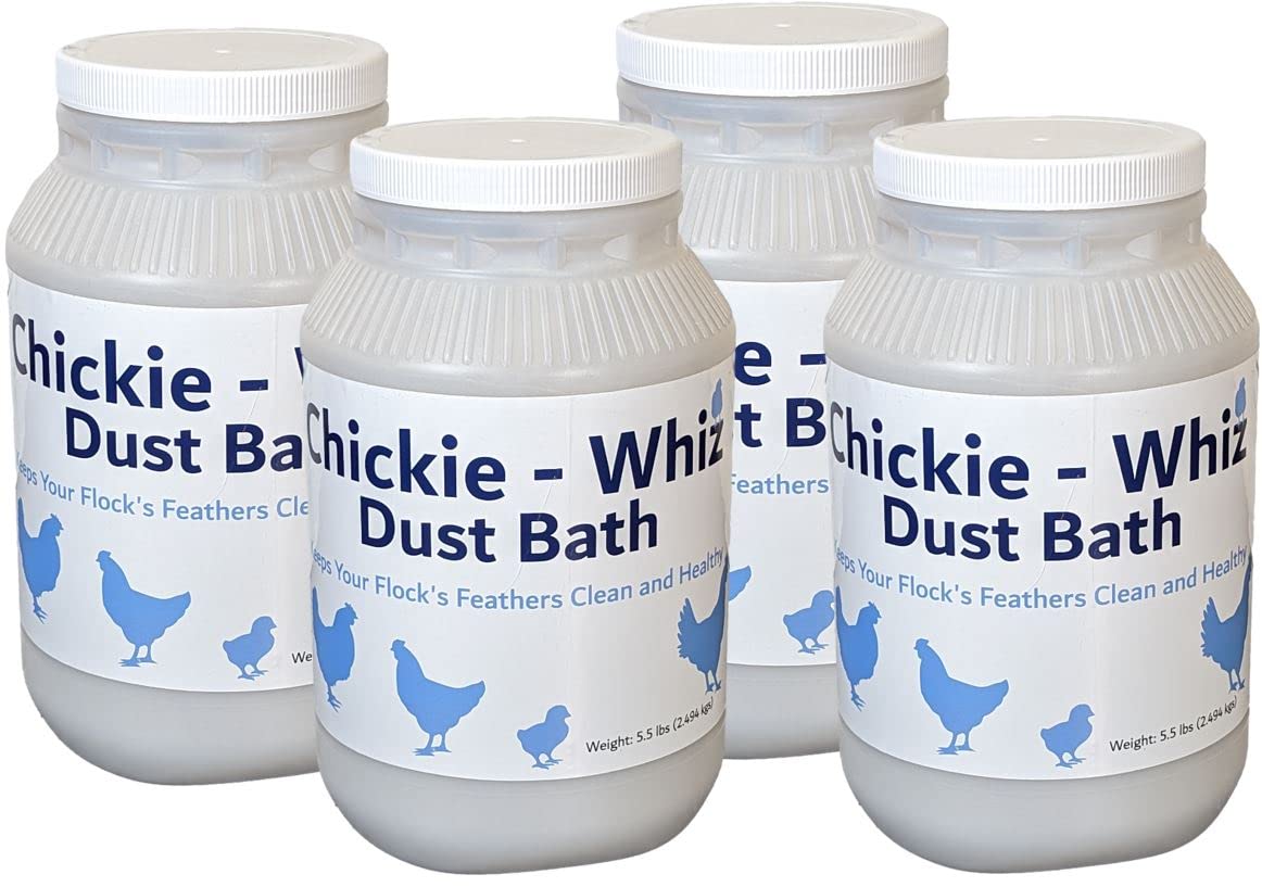 4 X 5.5Lb Chickie Whiz Dust Bath, Chicken Dust Bath, Dust Bath For Chickens For Healthier Chicken Eggs, Poultry Dust Bath For Ch
