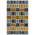 Alora Decor Rivera 5' X 8' Geometric Gray/Brown/Ivory/Gold Hand-Tufted Area Rug