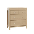 Storkcraft Carmel 3 Drawer Chest with Changing Topper (Driftwood) - GREENGUARD Gold Certified, Dresser For Nursery, 3 Drawer Dre