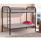 Better Home Products Oasis Twin Over Twin Metal Bunk Bed in Black