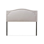 Baxton Studio Aubrey Modern and Contemporary Fabric Upholstered Headboard Beige/Full