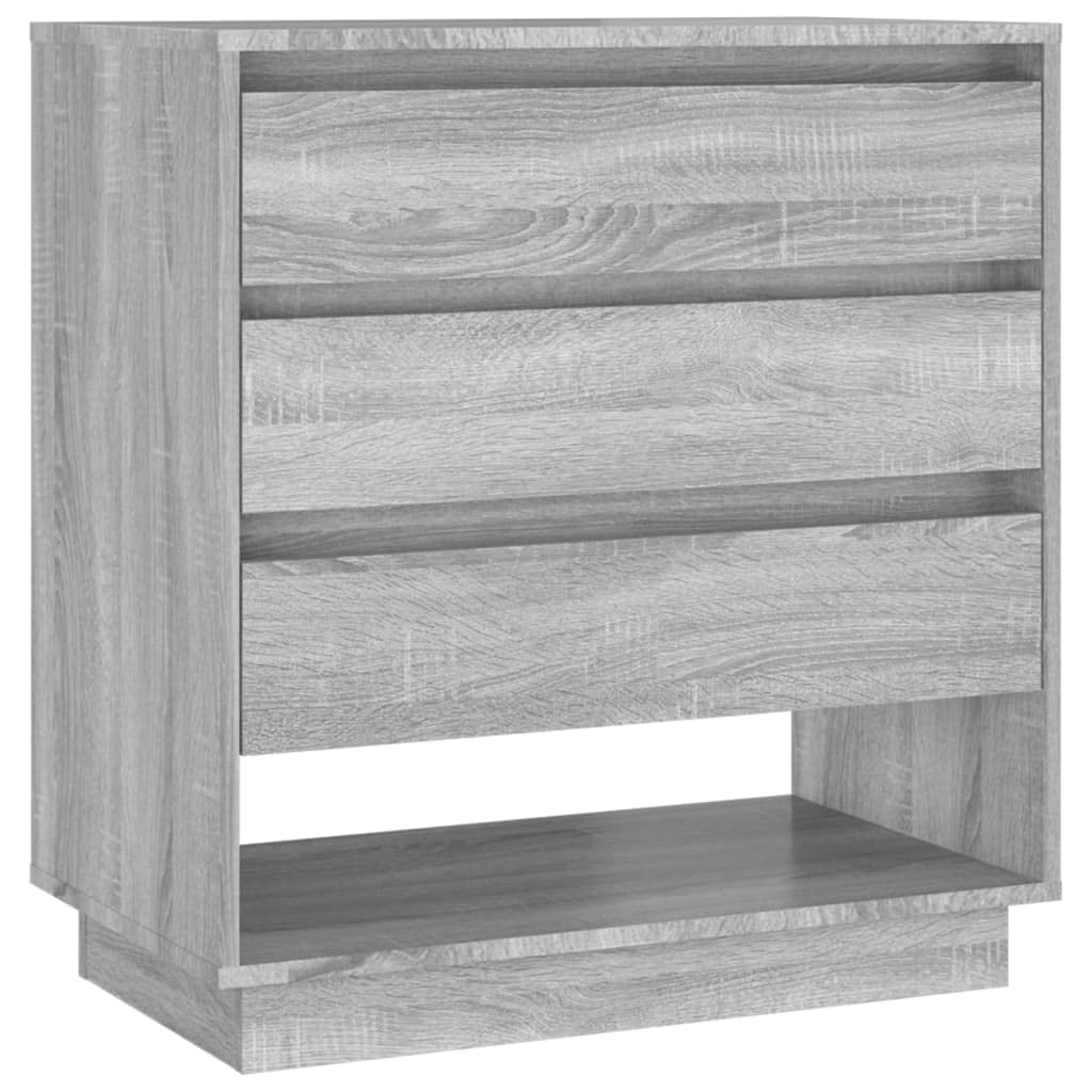 vidaXL Sideboard Gray Sonoma 27.6&quot;x16.1&quot;x29.5&quot; Engineered Wood