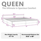 vidaXL Velvet Bed Frame Platform Bed, Scandinavian Style/Slats Support/No Box Spring Needed/Without Mattress/Easy Assembly, Light Grey Queen Bed