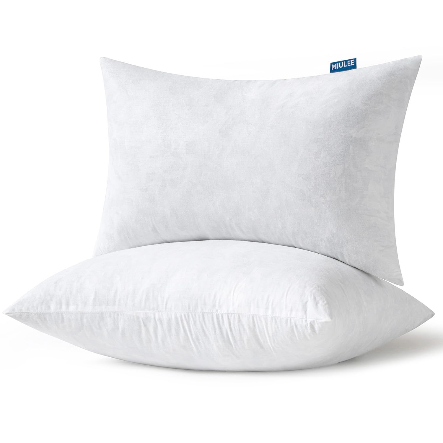 Miulee Pillow Inserts 12X20 Inch Set Of 2, Polycotton Mix Feather Throw Pillow Inserts, 12X20 Inch Rectangle Decorative Couch An