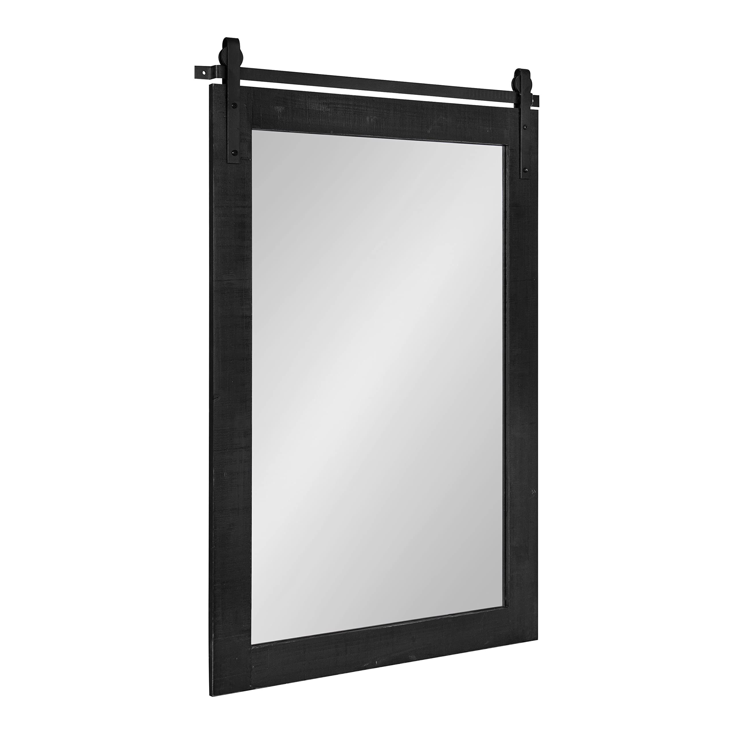 Kate and Laurel Cates Farmhouse Horizontal Wood Framed Wall Mirror