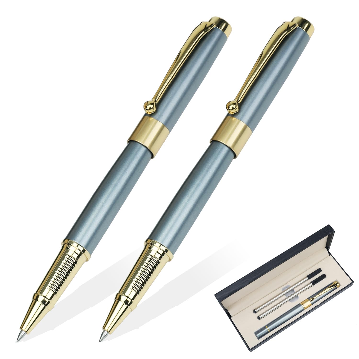 Yivonka Ballpoint Pen Black Refill,Luxury Ballpoint Line Width 0.5Mm,Best Ball Pen Gift Set For Men & Women Professional Executi