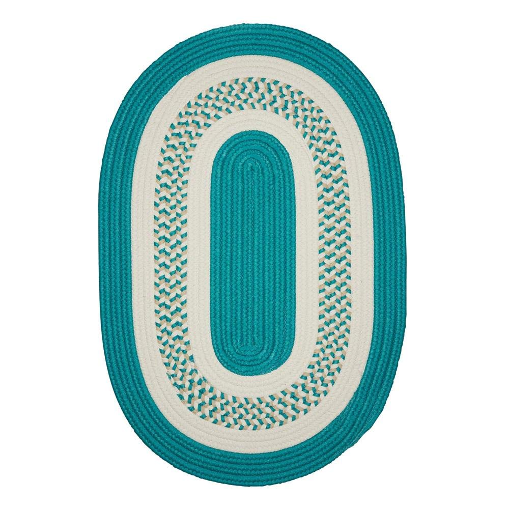 Crescent Rugs, 4' X 4' Round, Teal Green