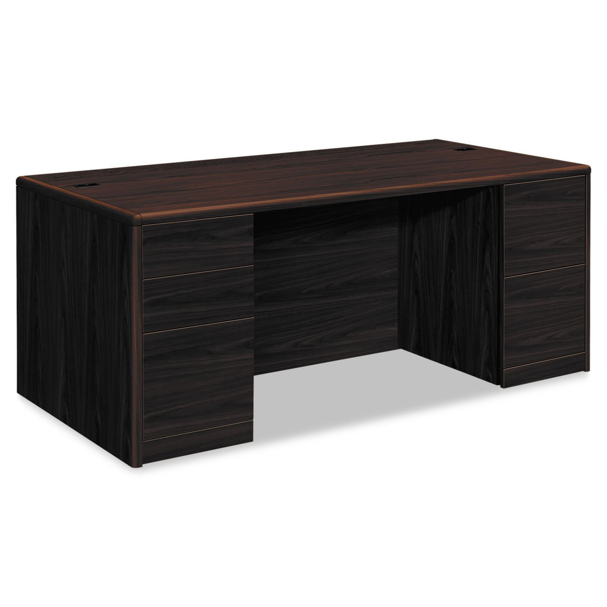 Hon 10700 Series Wood Laminate Office Suites-Double Pedestal Desk, 72&quot;X36&quot;X29-1/2&quot;, Mahogany