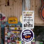 Funny Signs For Home Decor | Metal Signs For Garage Man Cave | It'S All Sh And Giggles Until Someone Giggles And Sh