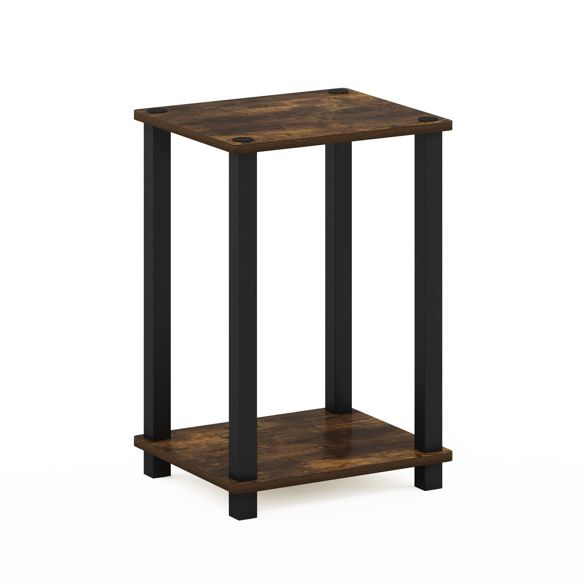 Furinno Simplistic End Table, 2-Pack, Amber Pine/Black