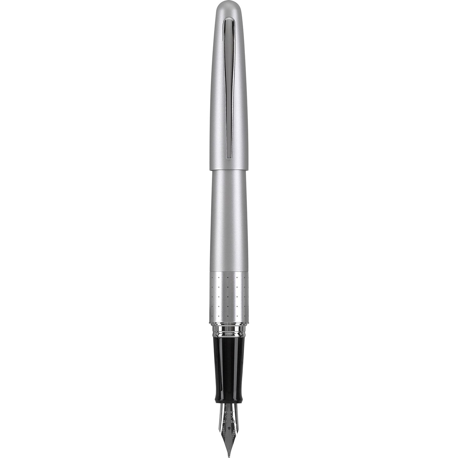 Pilot Metropolitan Collection Fountain Pen, Silver Barrel, Dots Design, Medium Nib, Black Ink (91105)