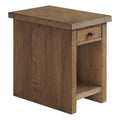 Intercon Landmark 16" Wide Chairside Table with 1 Drawer, Weathered Oak