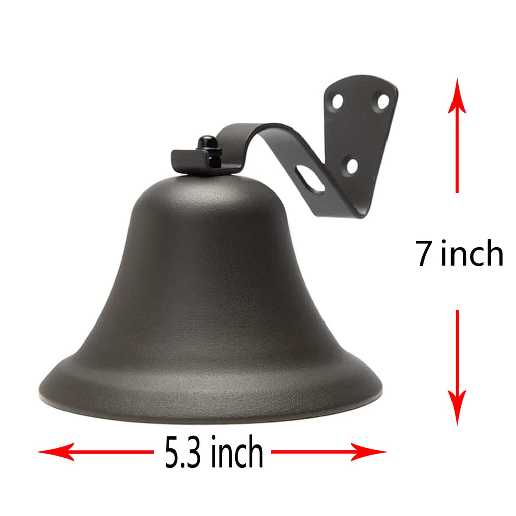 Hanging Bell Dinner Bell Outdoor Bell Bracket Mount Wall Bell Indoor Rope Bell Ship/Boat/Nautical/Door/School/Reception/Home/Chu