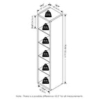 Furinno Cubicle Open Back Decorative Verticle Cube Storage Organizer, 5-Cube, Dark Oak