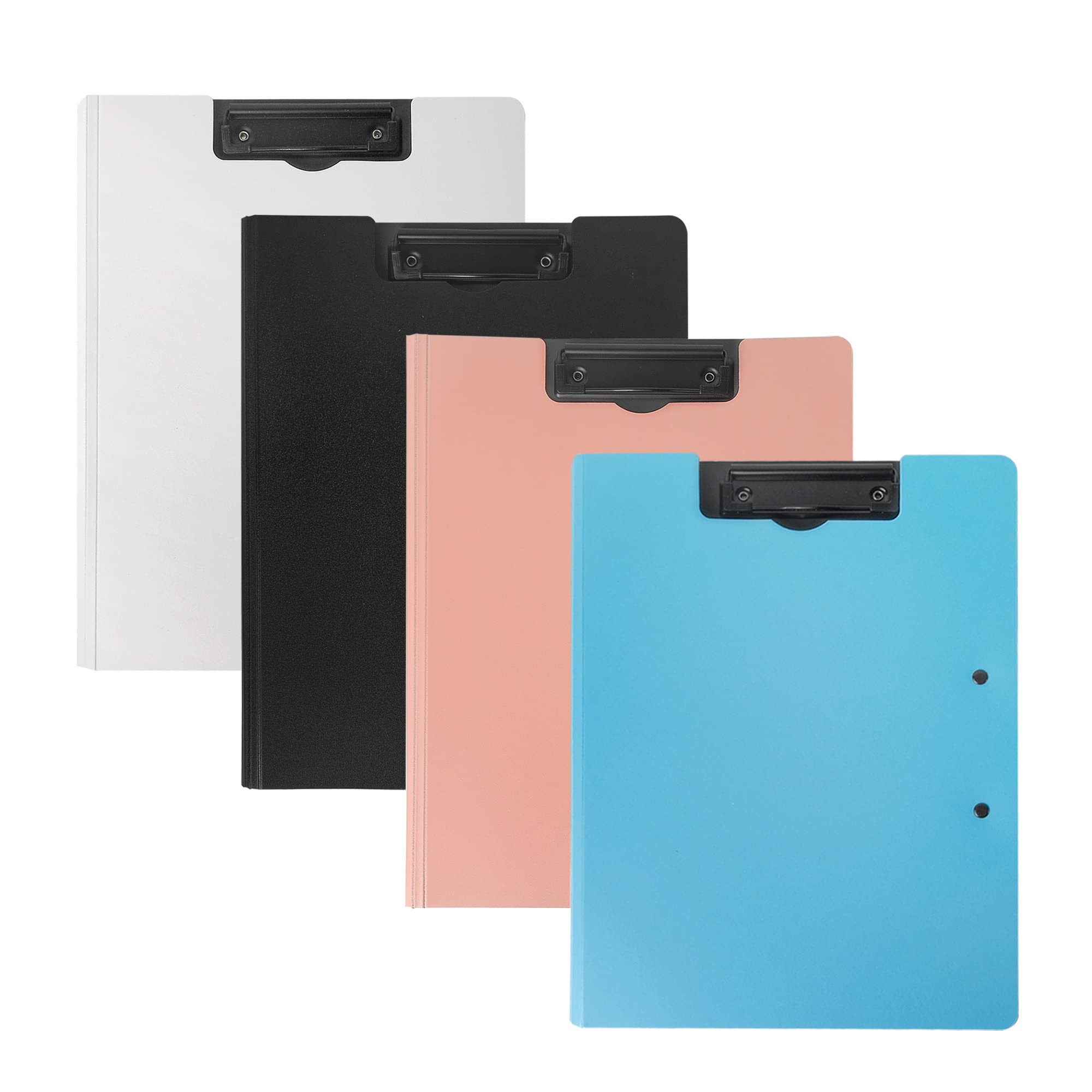 Soug A4 Size Foldable Clipboards, 4 Pcs 360 Degree Cover Clipboard File Folder, Perfect Clipboard For Private Documents, Office,