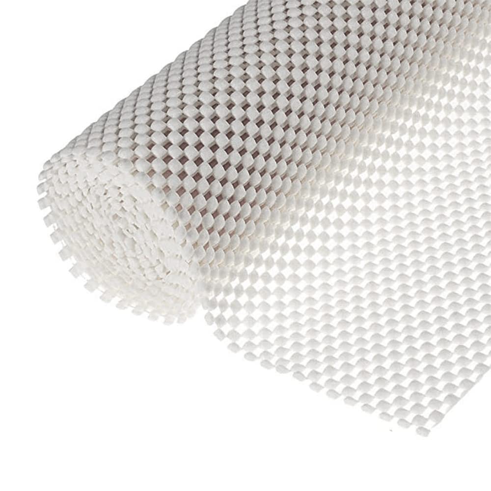 Shelf Liner Drawer Liner Non-Slip Mat Shelves Liners 12'' X6.5 Grid Pattern PVC Non-Adhesive Grip Liner Anti-Slip Mat for Kitche