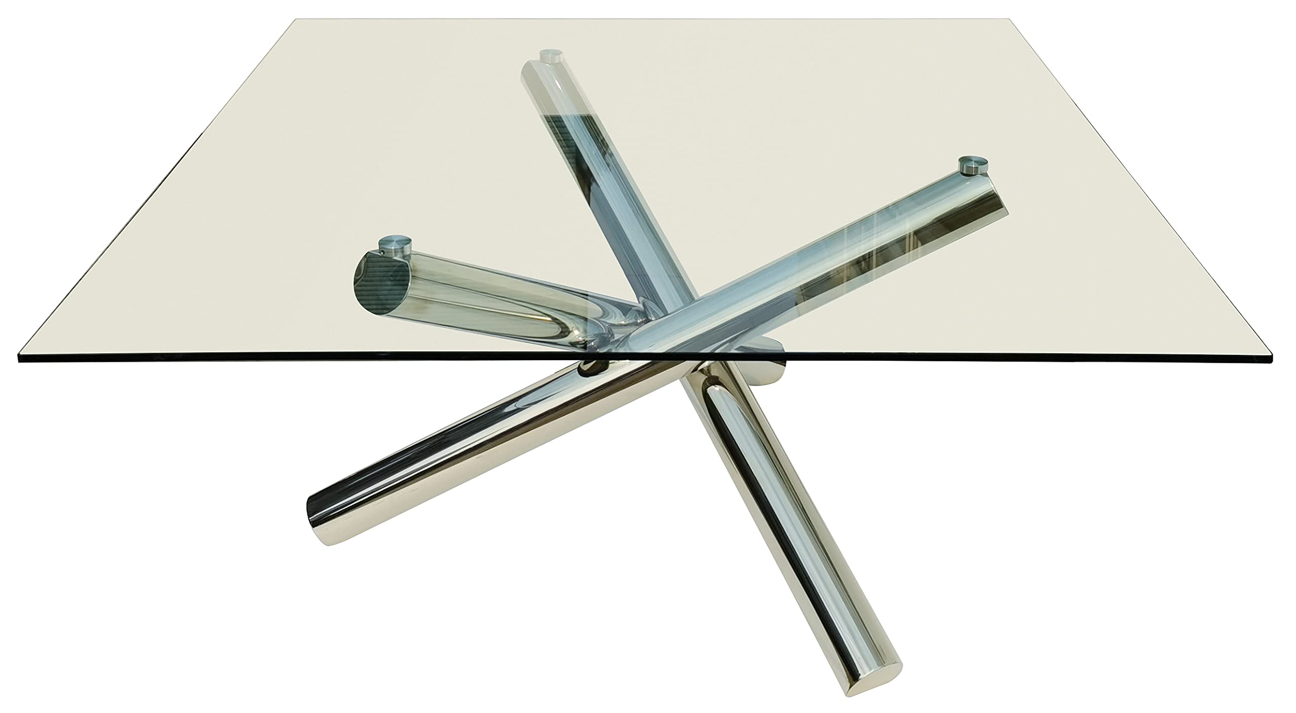 Neos Modern Furniture T08SQ-C-N Dining Table, Clear